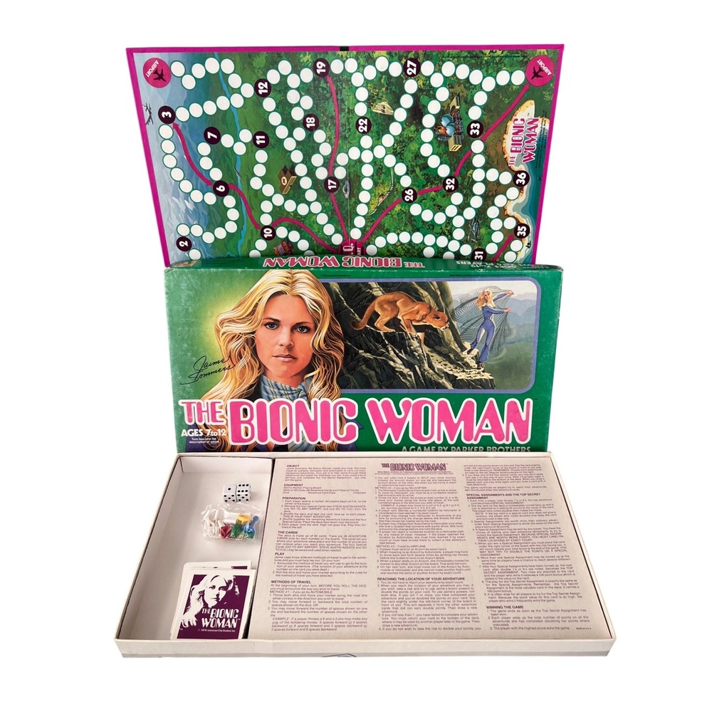Bionic Woman Board Game Parker Brothers Jaime Sommers Vintage 1975 Complete